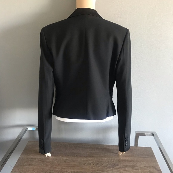 Blazer in Black BCBG jacket w/satin embellishment - Picture 3 of 6